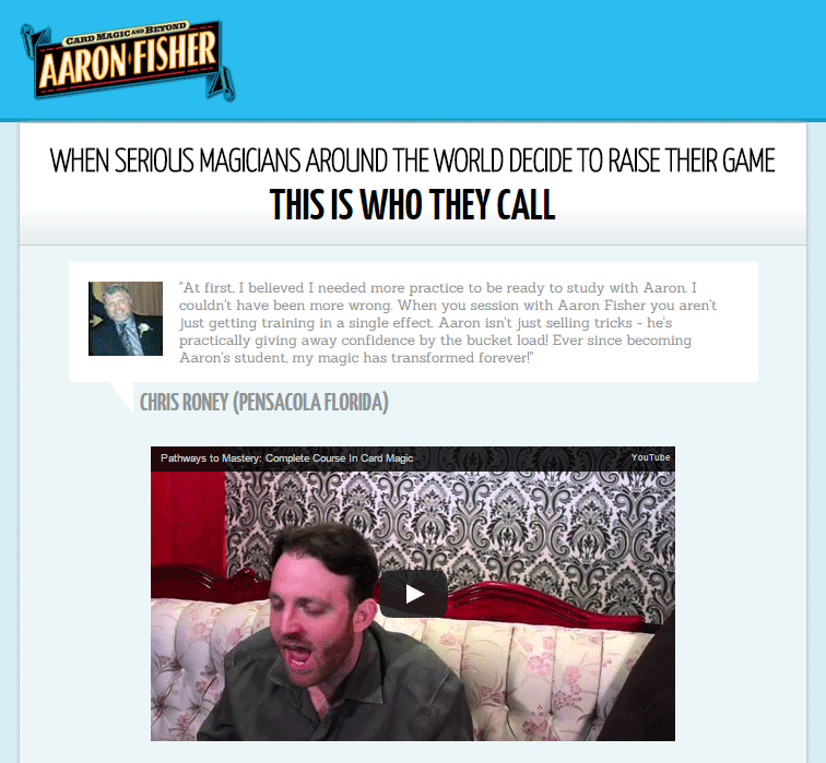 Landing Page For Pathways To Mastery By Aaron Fisher